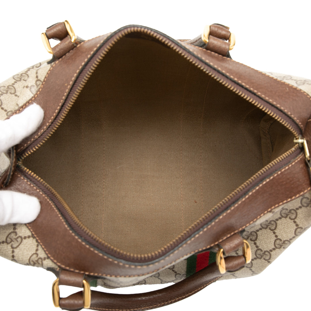 Gucci GG Supreme Web Boston Sac