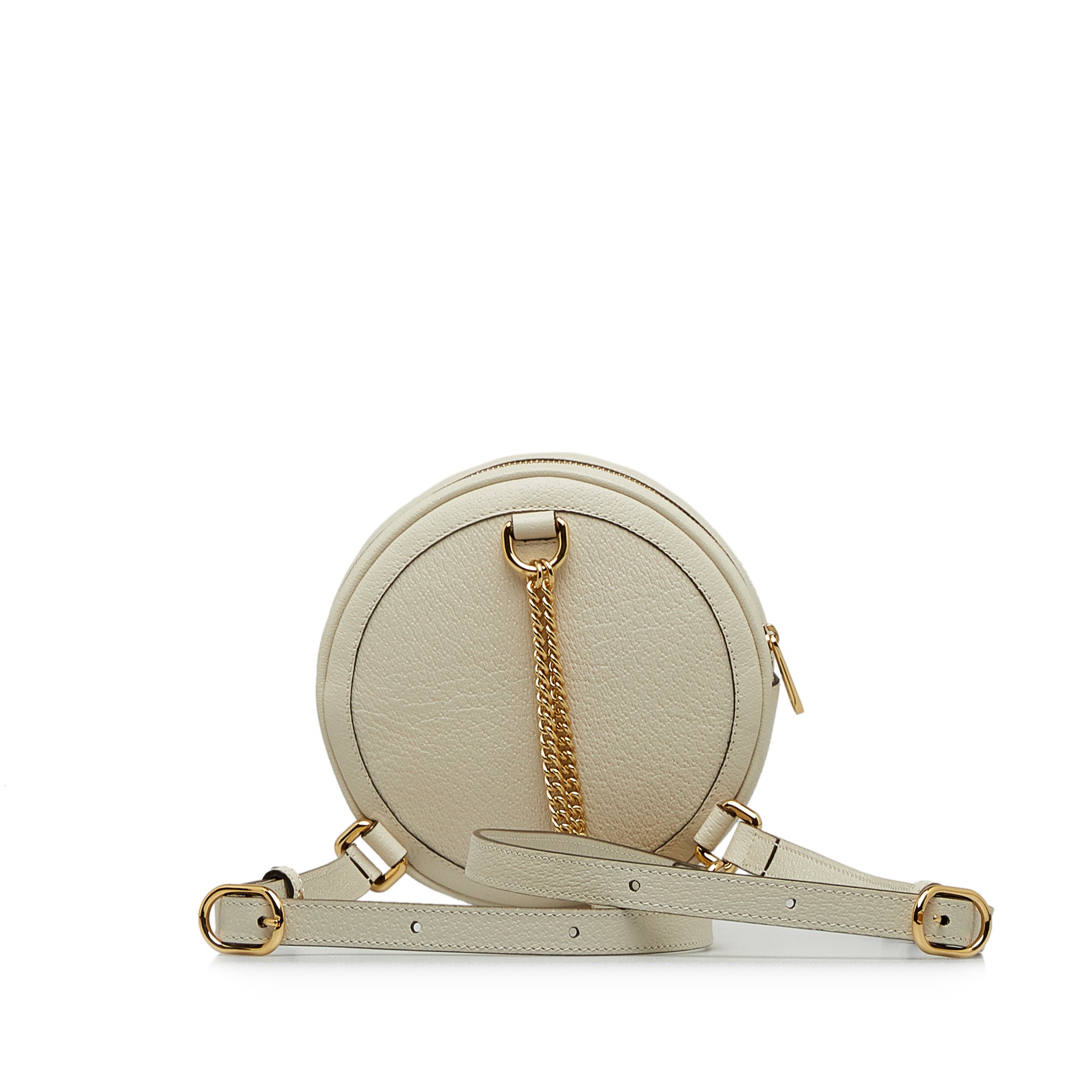 Mini Ophidia Round Backpack White - Gaby Paris