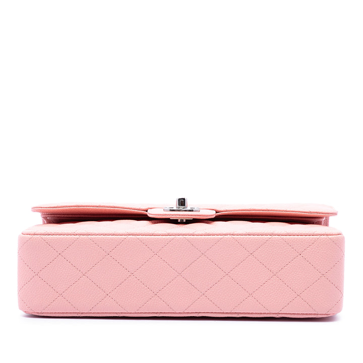 Chanel Sac porté épaule Classic Double rabat Moyen Cuir caviar Rose – vue 3 – GABY PARIS