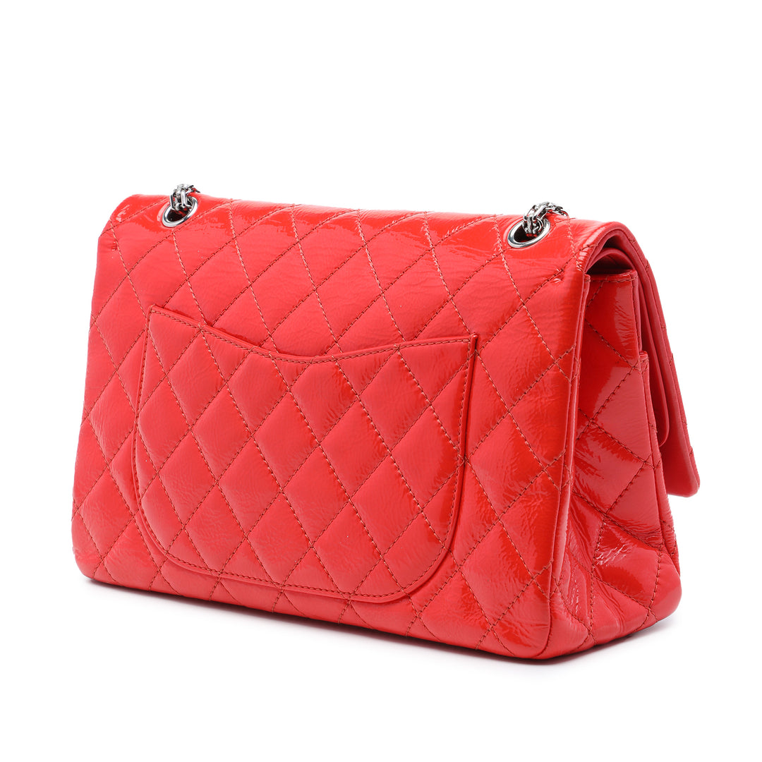 Matelassé froissé Reissue 2.55 Double rabat 227 Rouge