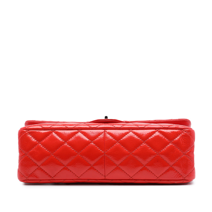 Matelassé froissé Reissue 2.55 Double rabat 227 Rouge