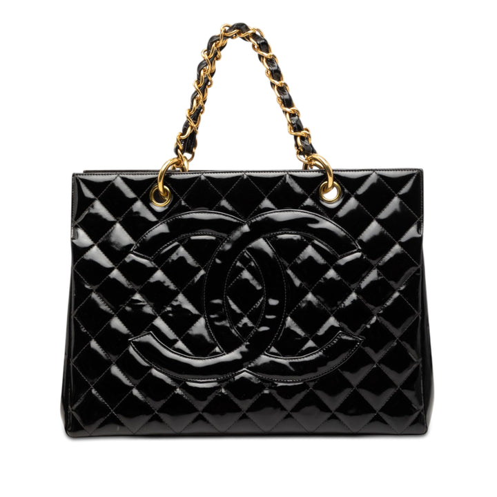 Chanel Grand CC Cuir verni Timeless Shopping Cabas