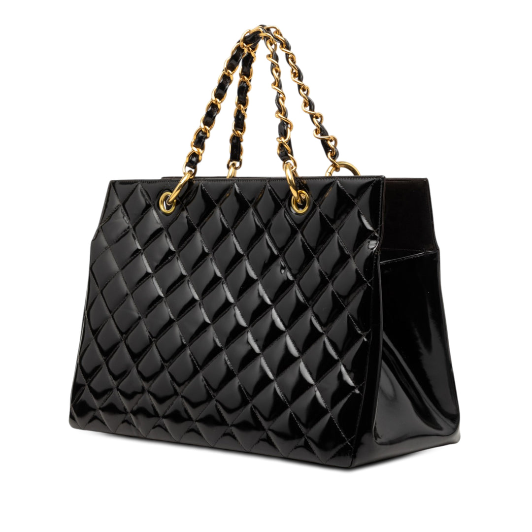 Chanel Grand CC Cuir verni Timeless Shopping Cabas