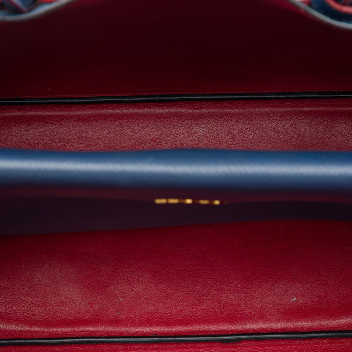 Prada Sac à main Double Poignée Saffiano Moyen Bleu – vue 4 – GABY PARIS