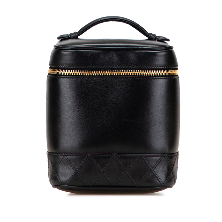CC Lambskin Vanity Case Black - Gaby Paris