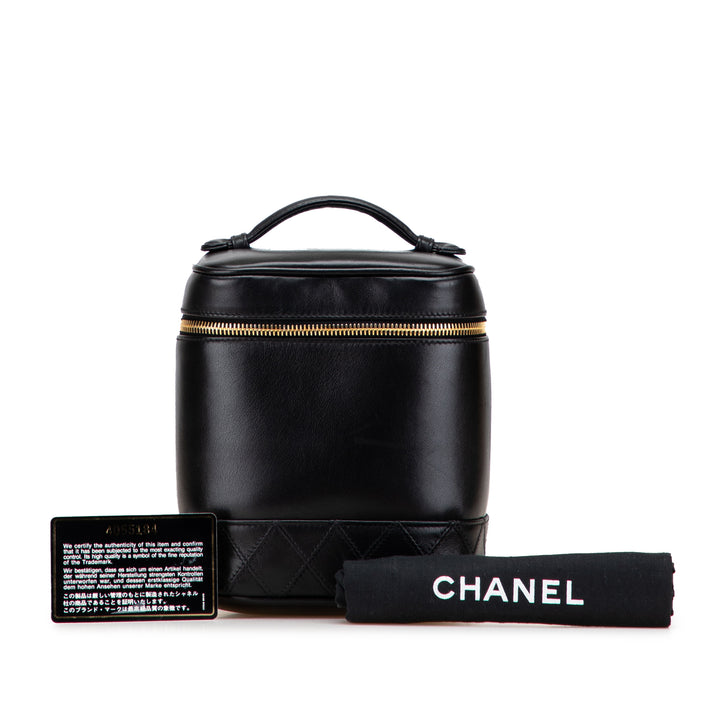 CC Lambskin Vanity Case Black - Gaby Paris