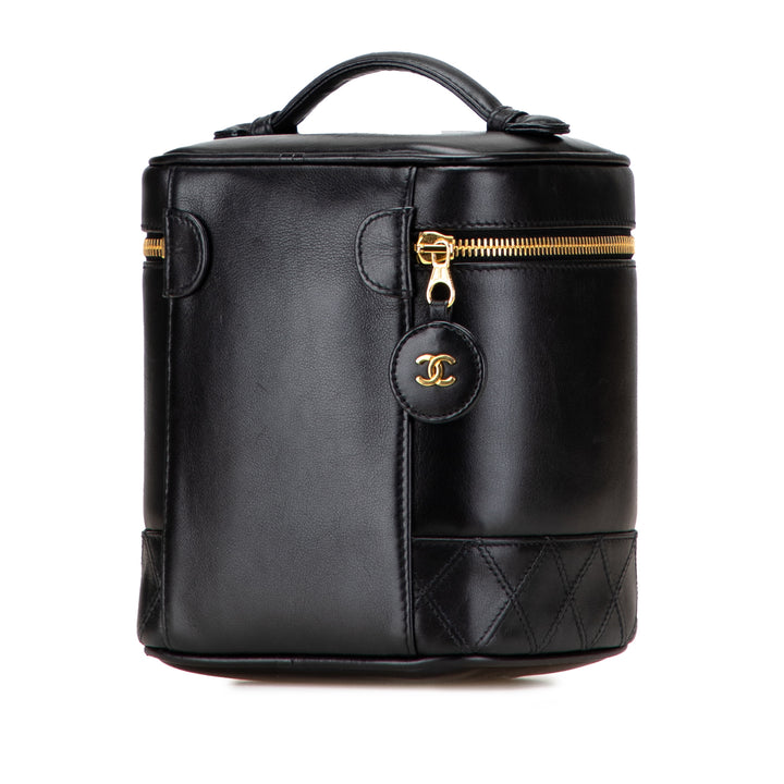 CC Lambskin Vanity Case Black - Gaby Paris