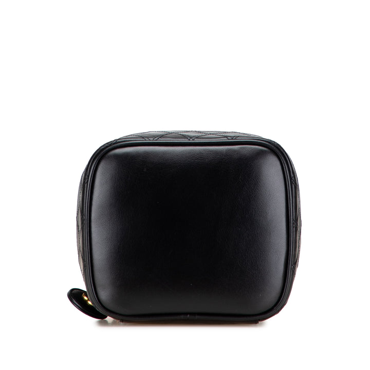 CC Lambskin Vanity Case Black - Gaby Paris