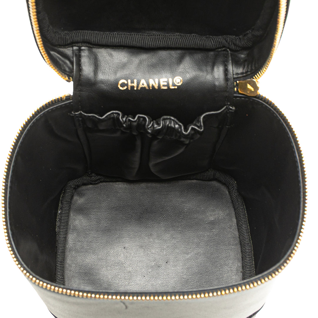 CC Lambskin Vanity Case Black - Gaby Paris