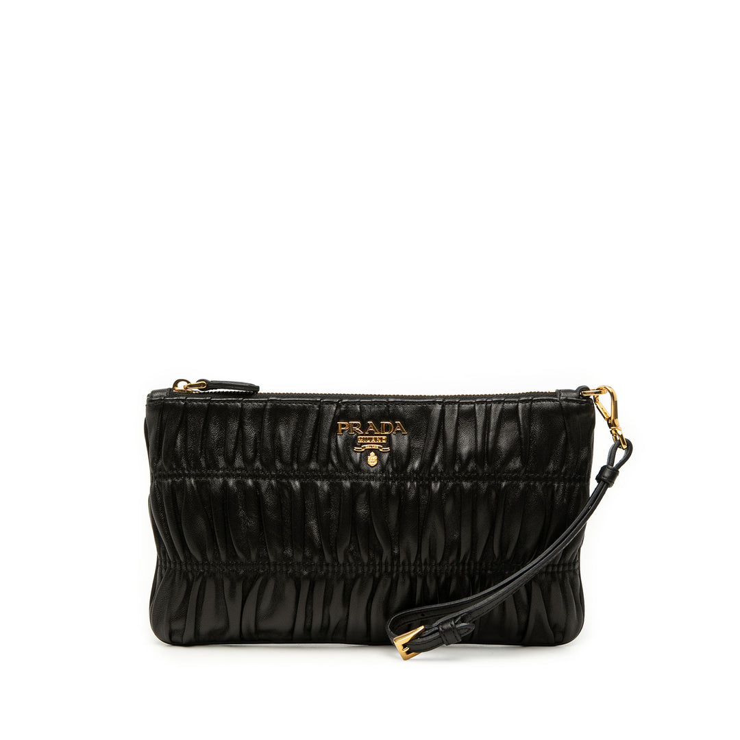 Prada Nappa Gaufre Wristlet Pochette