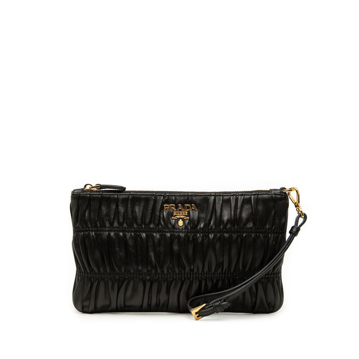 Prada Nappa Gaufre Wristlet Pochette