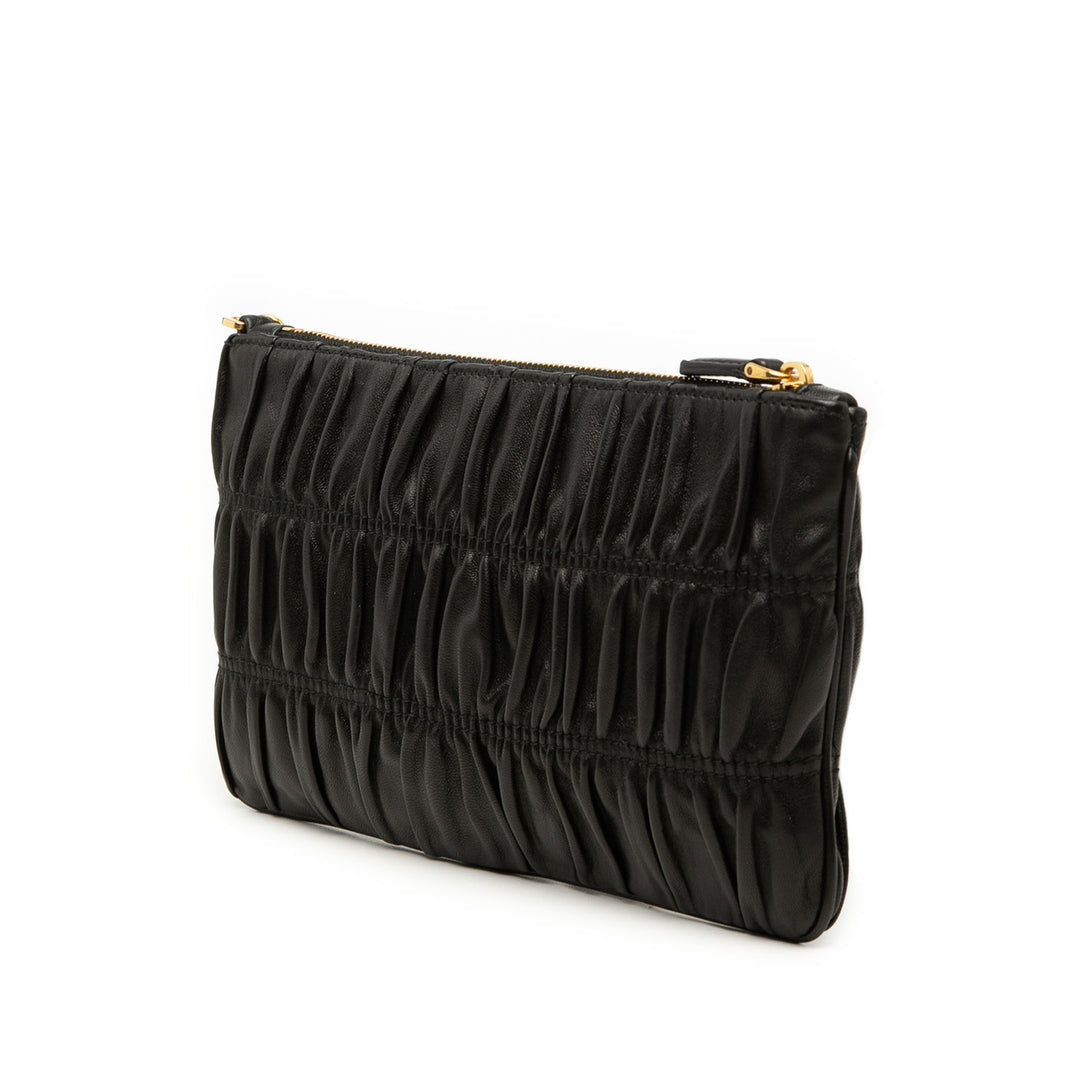 Prada Nappa Gaufre Wristlet Pochette