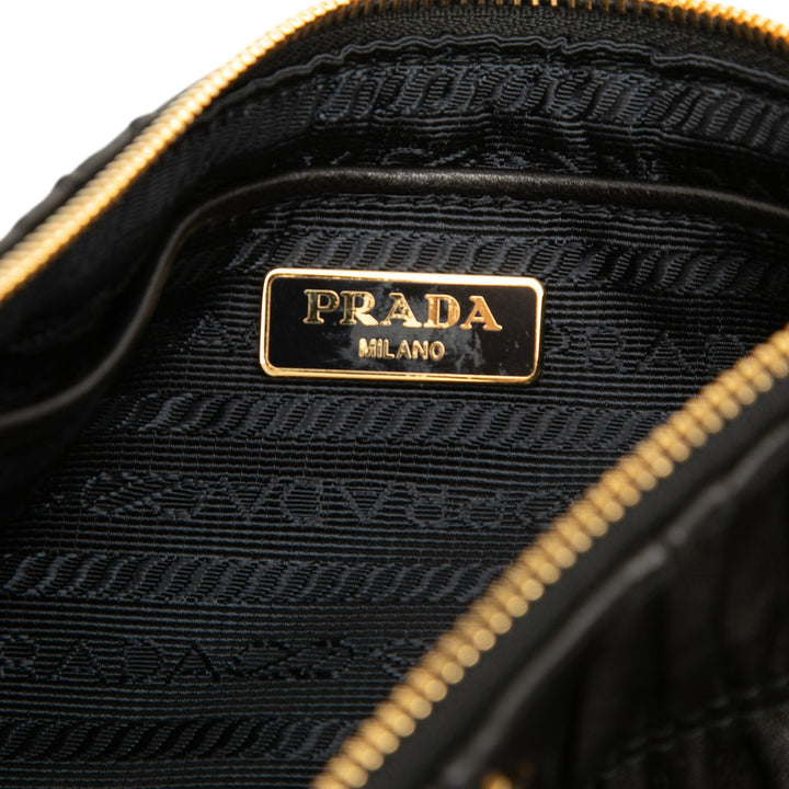 Prada Nappa Gaufre Wristlet Pochette
