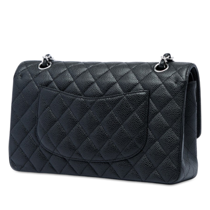 Classic Double rabat Moyen Cuir caviar Noir