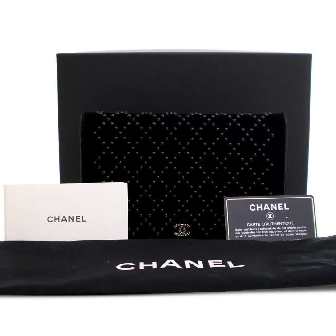 Chanel CC Velours clouté Wallet on Chain