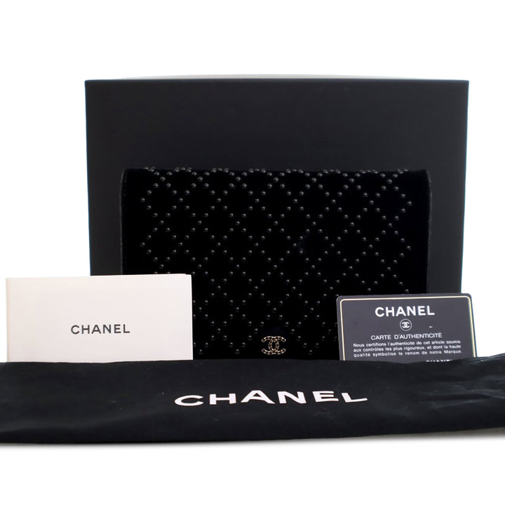 Chanel CC Velours clouté Wallet on Chain