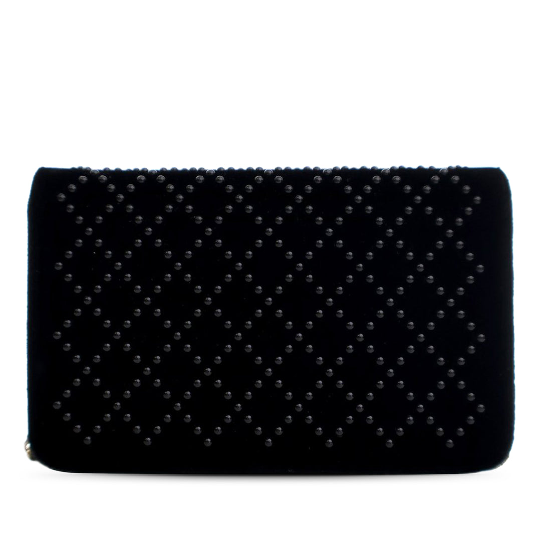 Chanel CC Velours clouté Wallet on Chain