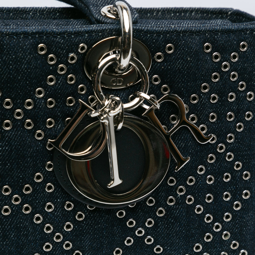 Dior Medium Jean Cannage Œillets Lady D Joy