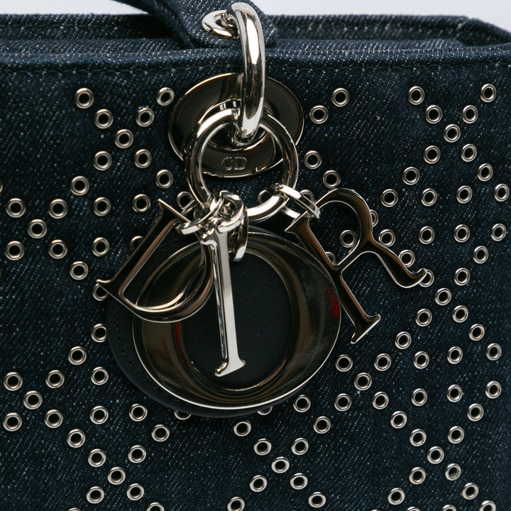 Dior Medium Jean Cannage Œillets Lady D Joy