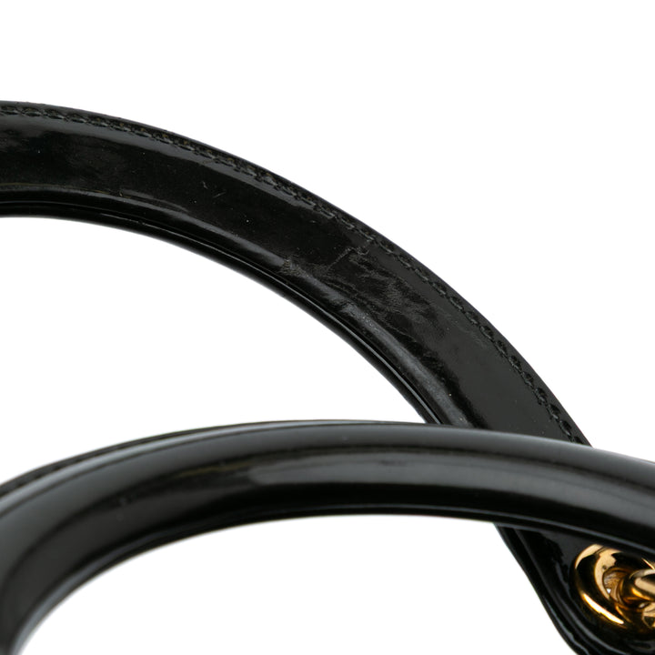 Large Patent Cannage Lady Dior Black - Gaby Paris