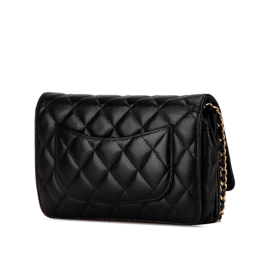 CC Caviar Wallet on Chain Black - Gaby Paris