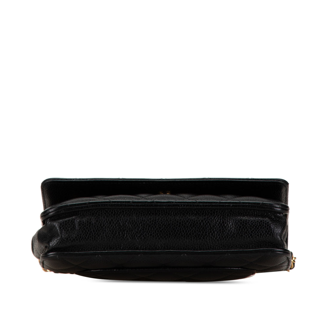 CC Caviar Wallet on Chain Black - Gaby Paris