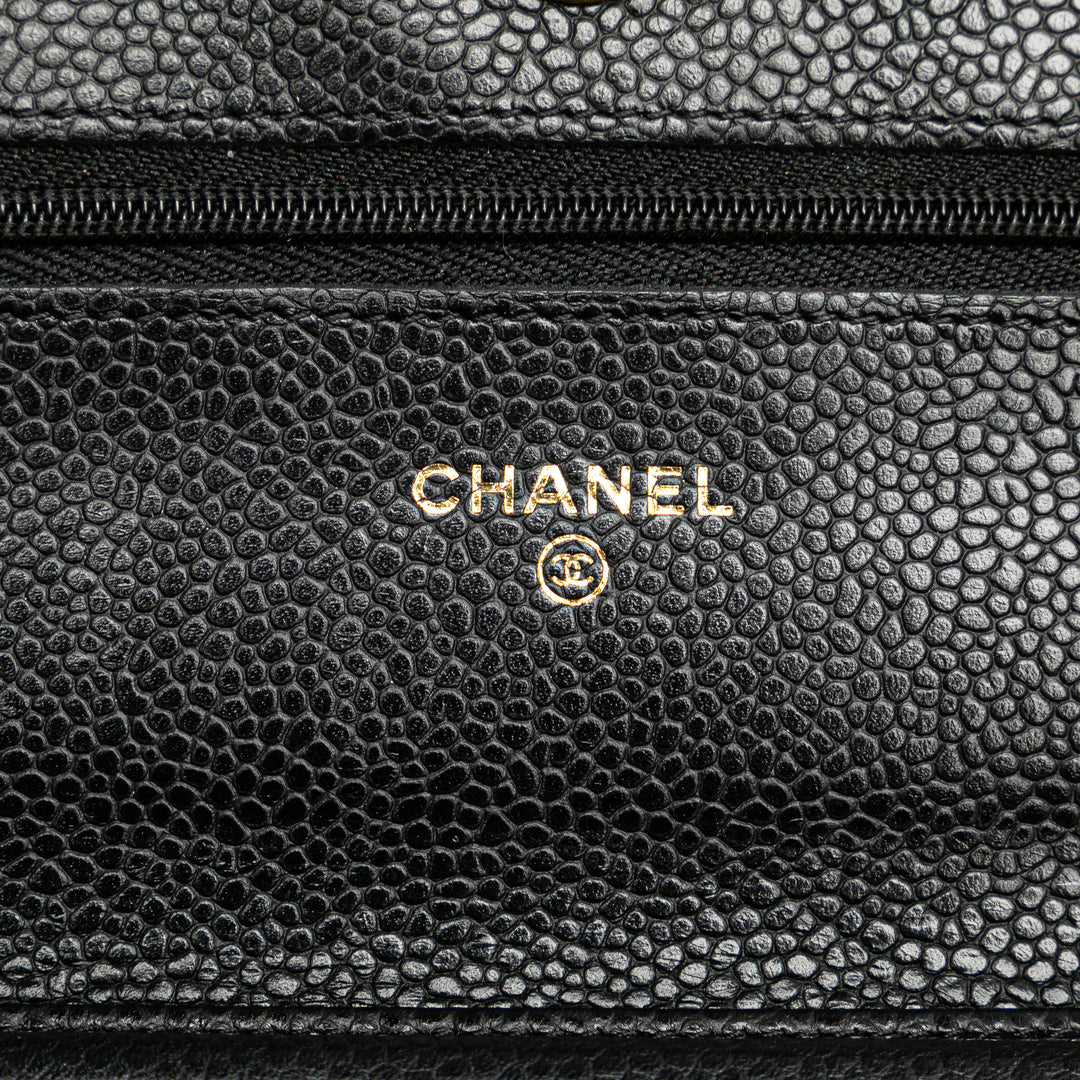 CC Caviar Wallet on Chain Black - Gaby Paris