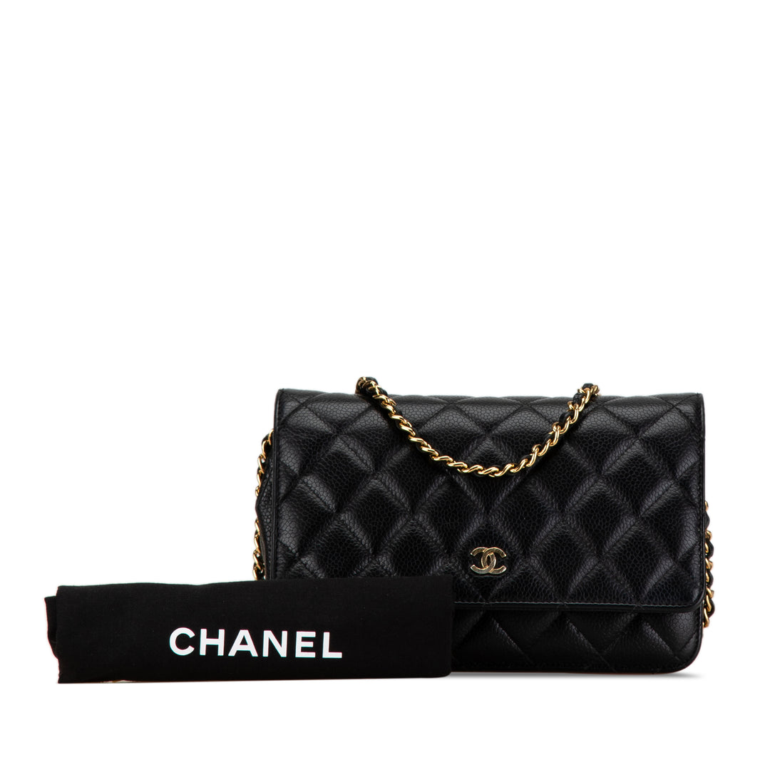 CC Caviar Wallet on Chain Black - Gaby Paris