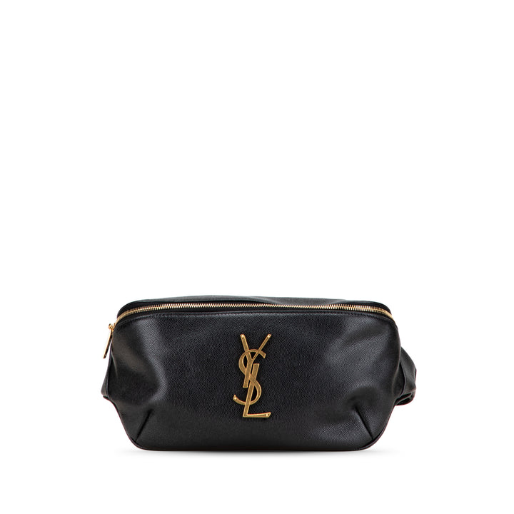 Grain de Poudre Monogram Belt Bag Black - Gaby Paris