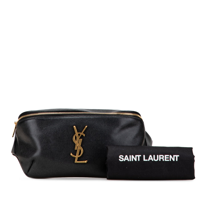Grain de Poudre Monogram Belt Bag Black - Gaby Paris