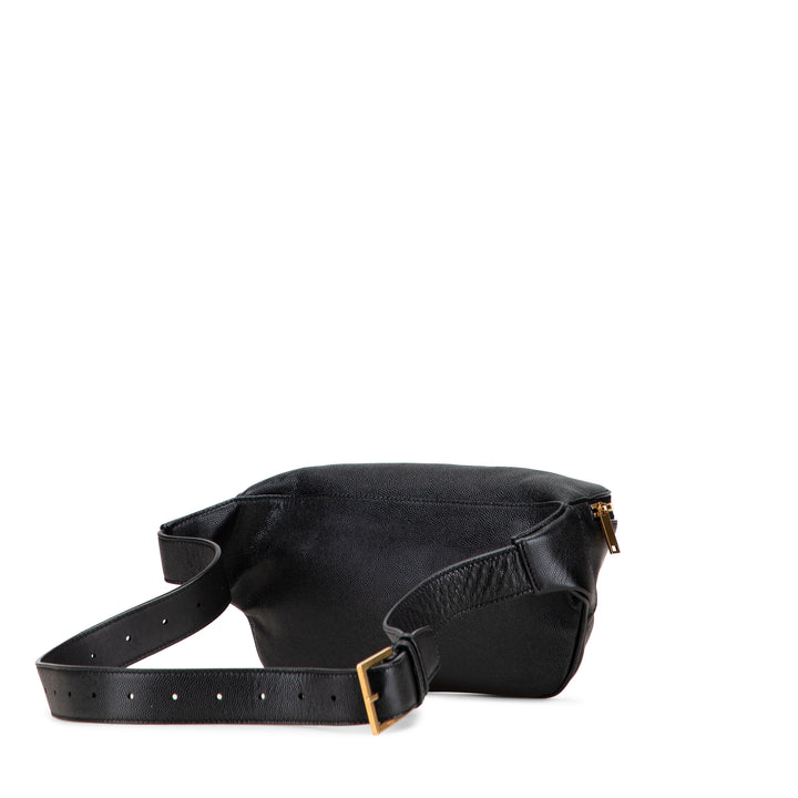 Grain de Poudre Monogram Belt Bag Black - Gaby Paris