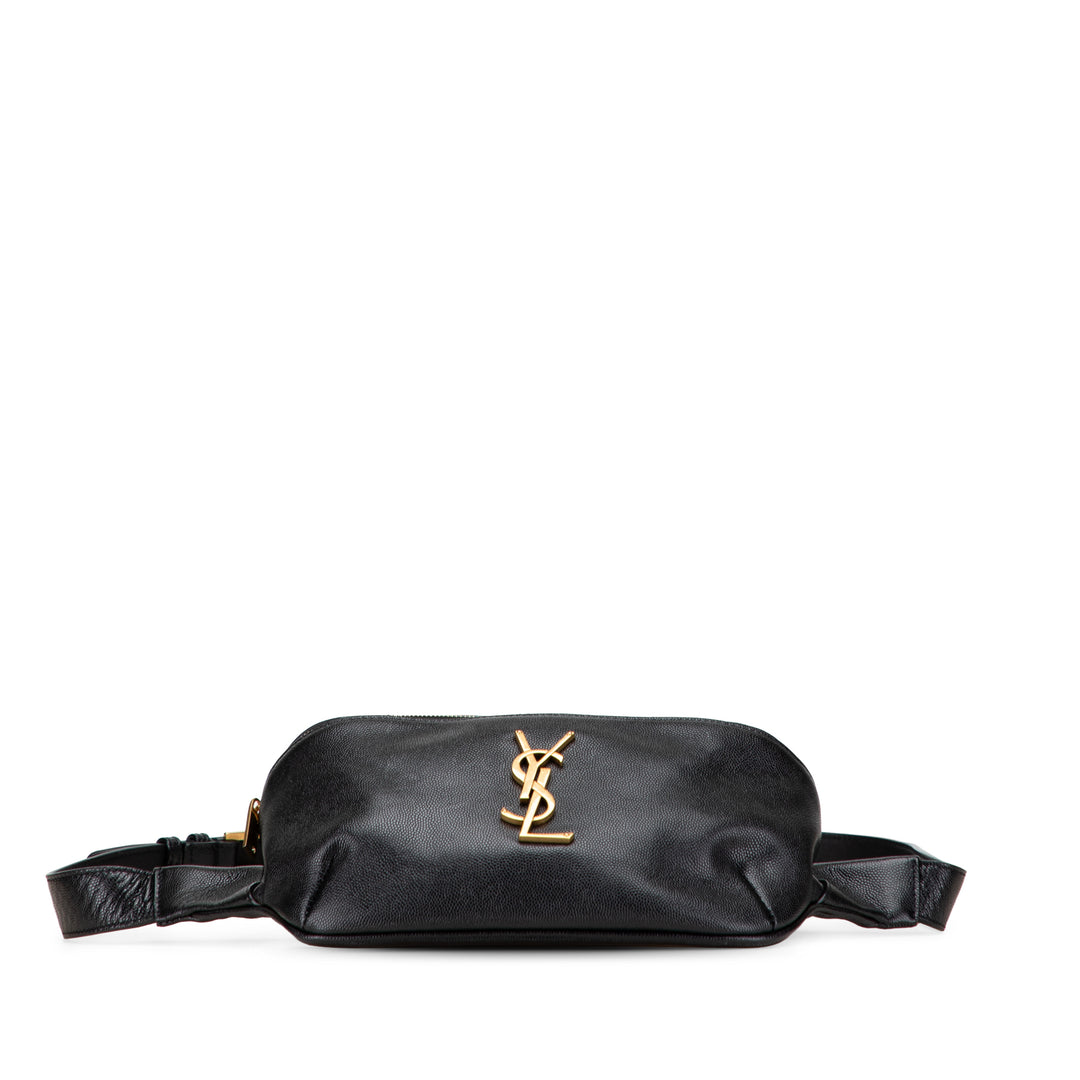 Grain de Poudre Monogram Belt Bag Black - Gaby Paris
