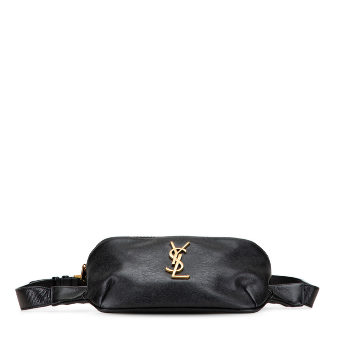 Grain de Poudre Monogram Belt Bag Black - Gaby Paris