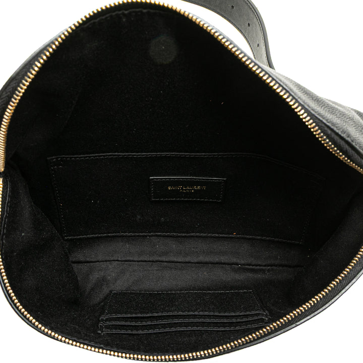 Grain de Poudre Monogram Belt Bag Black - Gaby Paris