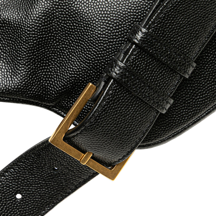 Grain de Poudre Monogram Belt Bag Black - Gaby Paris
