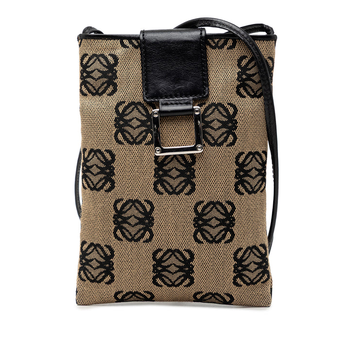 LOEWE Anagram Toile Phone Pochette Sac porté croisé