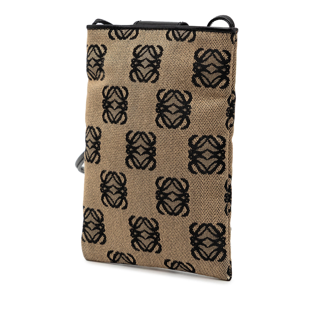LOEWE Anagram Toile Phone Pochette Sac porté croisé