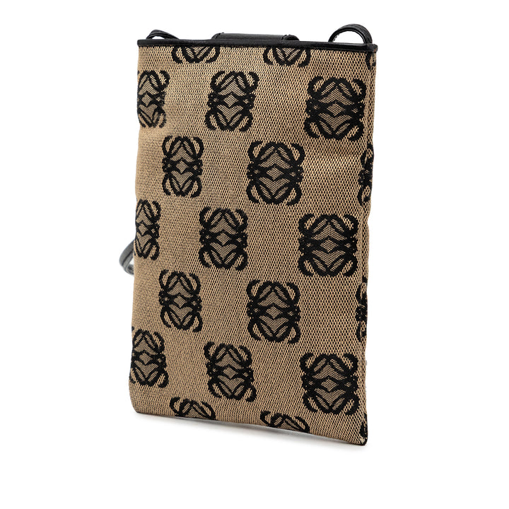 LOEWE Anagram Toile Phone Pochette Sac porté croisé