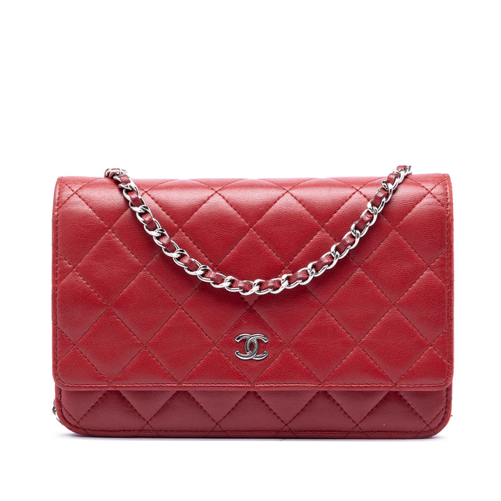 Chanel CC Matelassé Cuir d’agneau Wallet on Chain