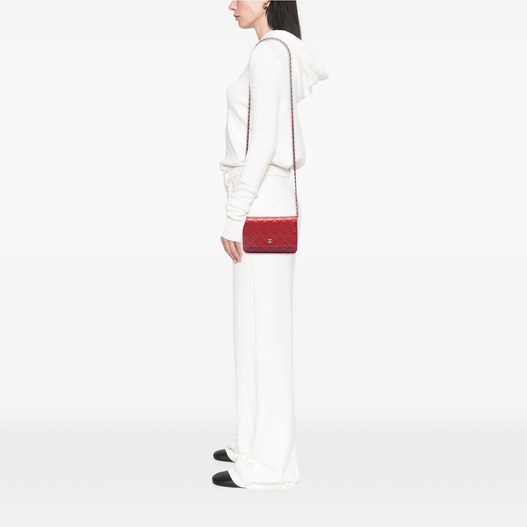Chanel CC Matelassé Cuir d’agneau Wallet on Chain