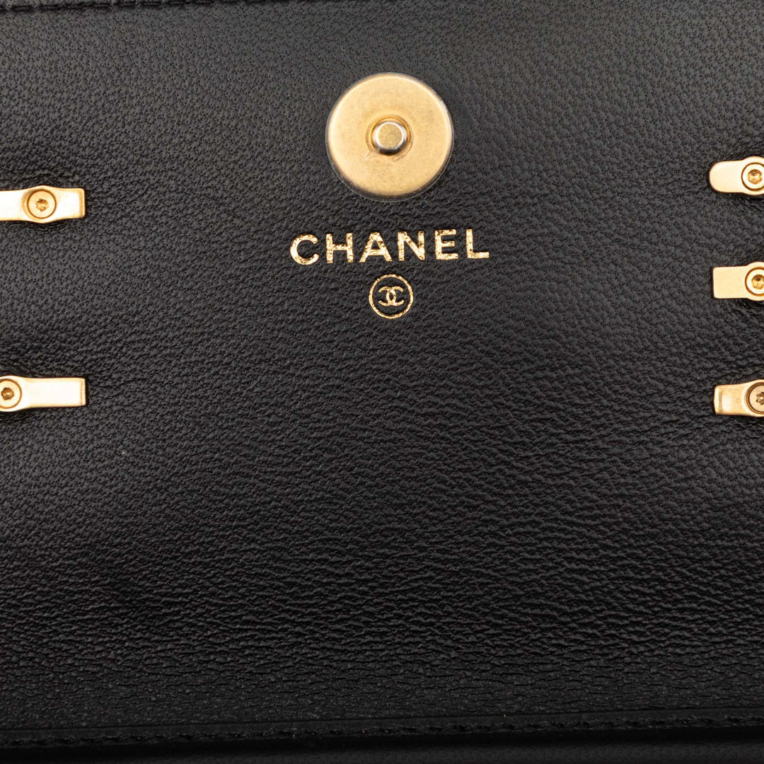 Chanel Mini CC Matelassé Cuir d’agneau Coco Clips Wallet on Chain
