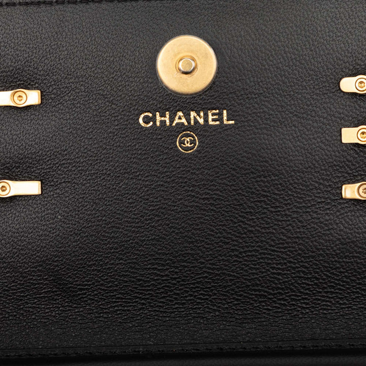Chanel Mini CC Matelassé Cuir d’agneau Coco Clips Wallet on Chain