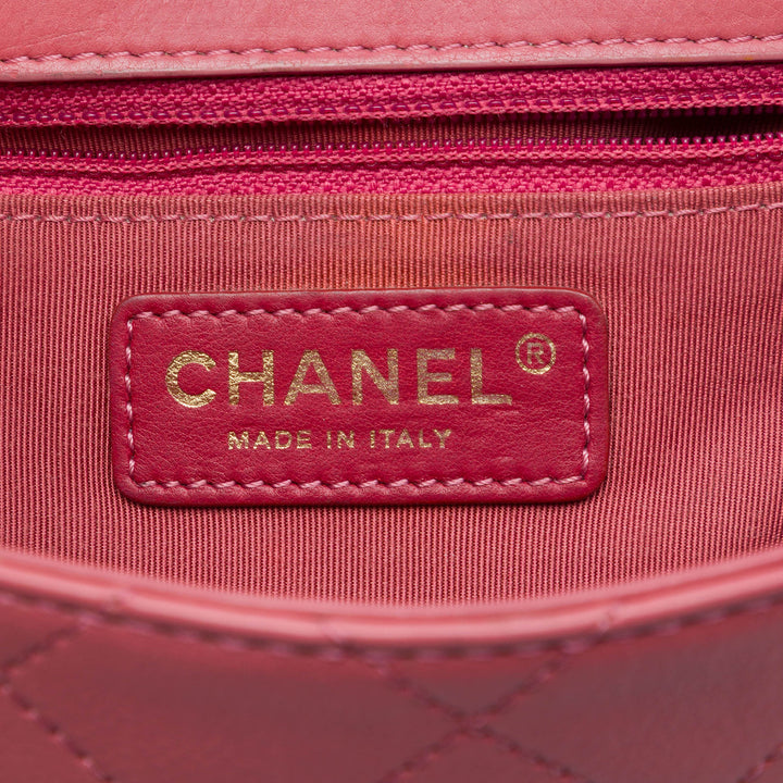 Chanel Small Surpiqué Cuir de veau Covered CC à rabat