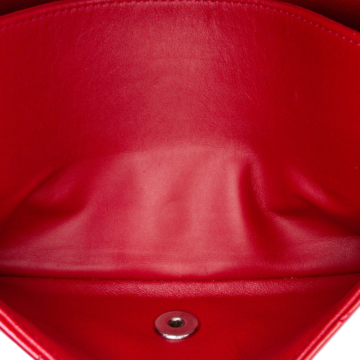 Medium Classic Patent Double Flap Red - Gaby Paris
