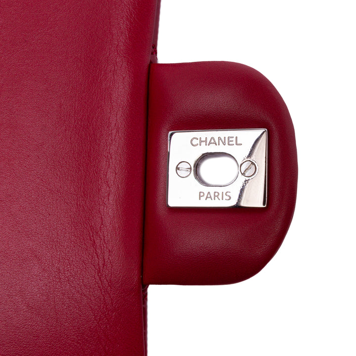 Medium Classic Patent Double Flap Red - Gaby Paris