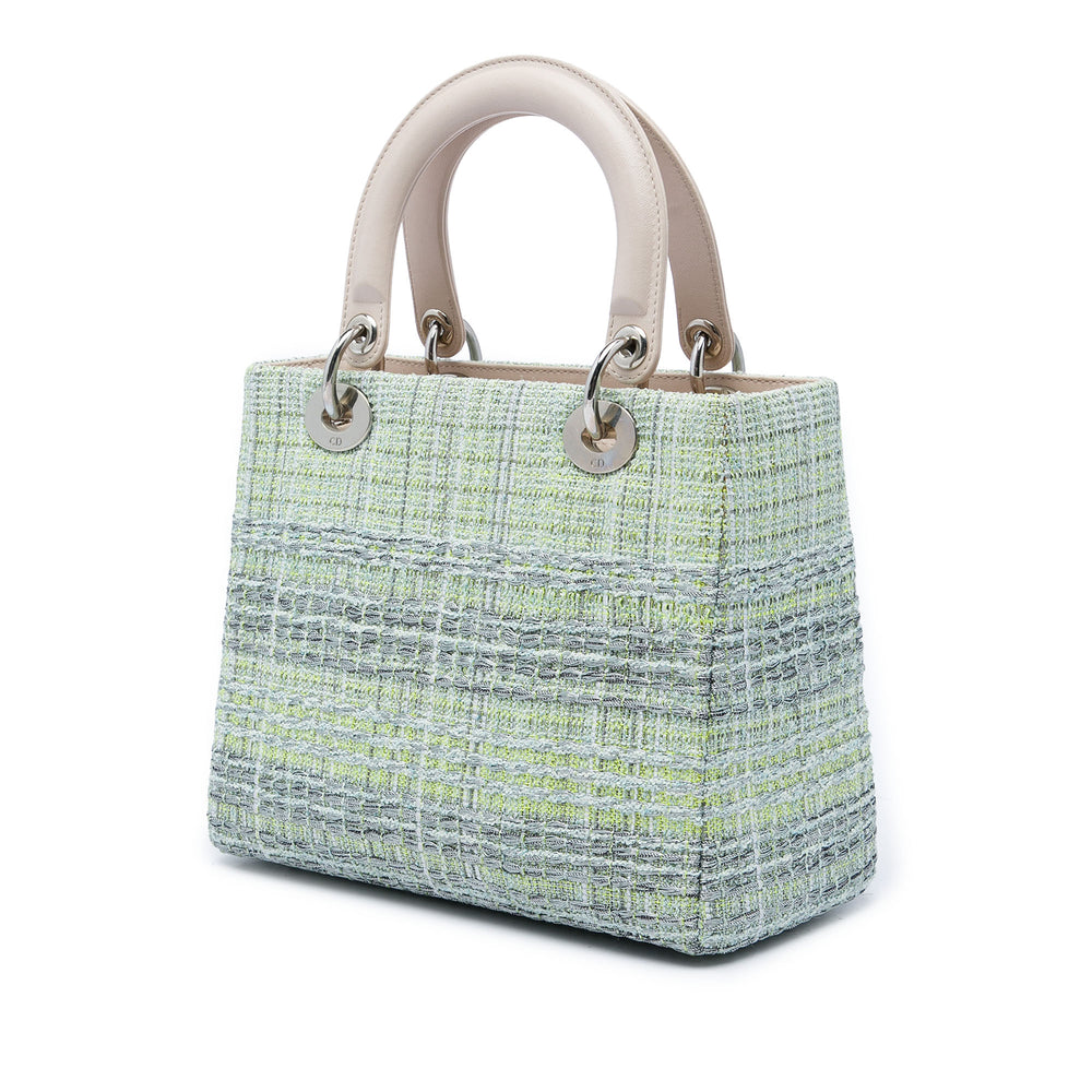 Dior Sac à main Lady Dior Tweed Moyen Vert – vue 2 – GABY PARIS
