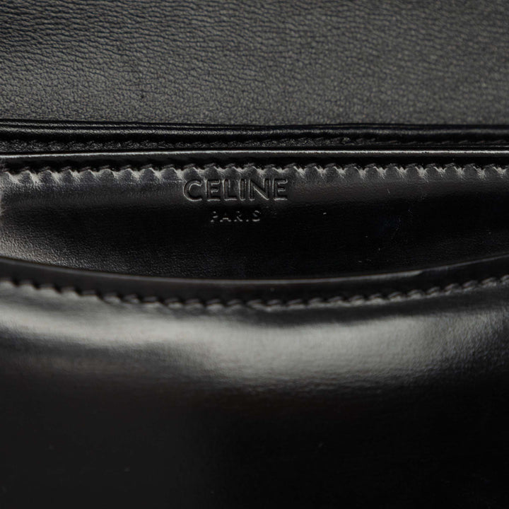 brillant Triomphe Besace Clea Chaîne Sac Teen Cuir de veau Noir