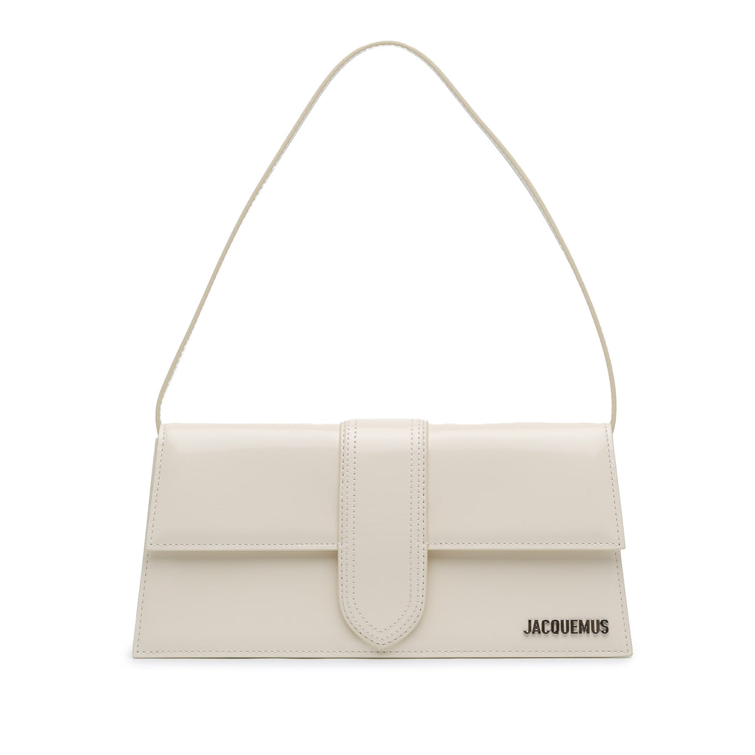 Calfskin Le Bambino Long Shoulder Bag White - Gaby Paris