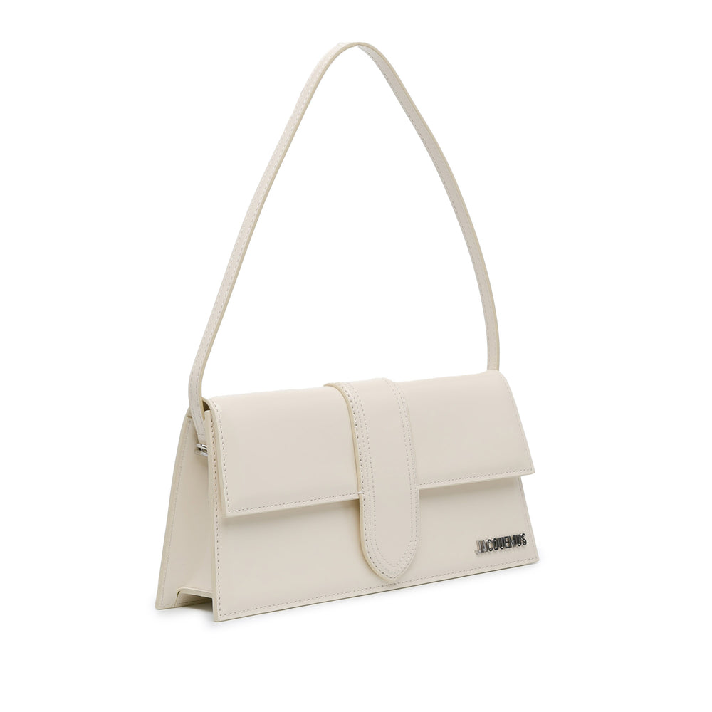 Calfskin Le Bambino Long Shoulder Bag White - Gaby Paris