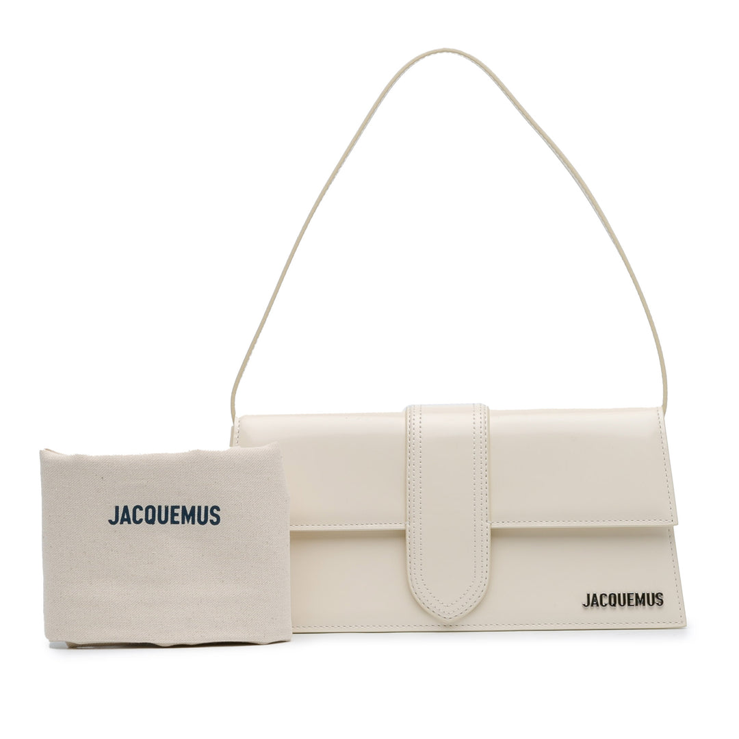 Calfskin Le Bambino Long Shoulder Bag White - Gaby Paris